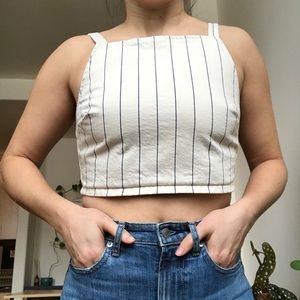 Topshop MOTO cotton crop top